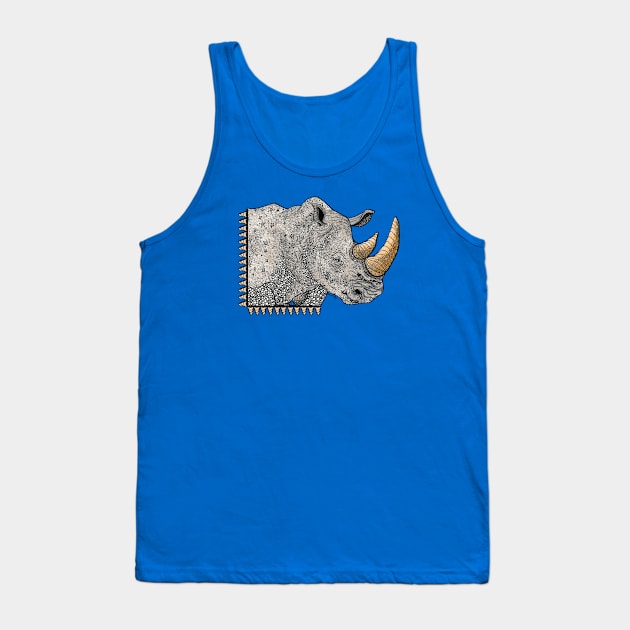 Rhinoceros Totem Animal Tank Top by FreeSpiritMeg